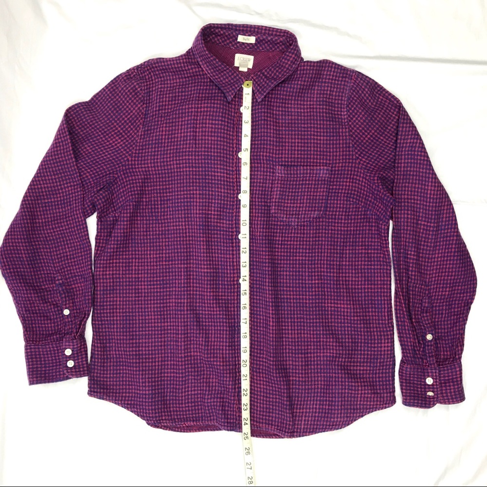 Jcrew Flannel Gingham Button Down Shirt - image 4